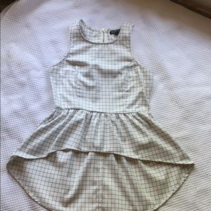 High low plaid shirt